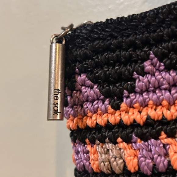 THE SAK Ayla Hand Crocheted Rio Striped Pouch With Top Carry Ring - Picture 8 of 10